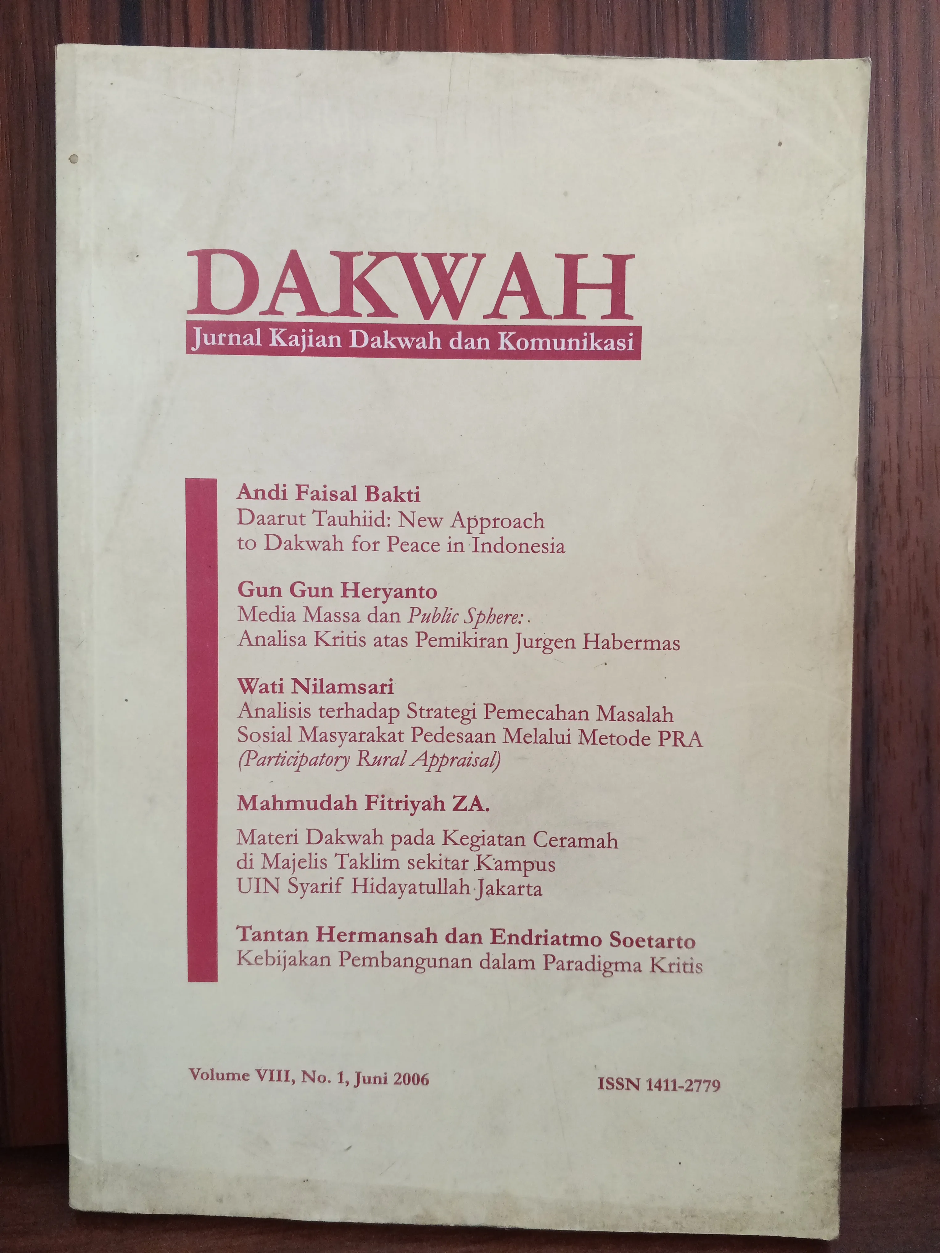 DAKWAH Jurnal Kajian Dakwah dan Komunikasi