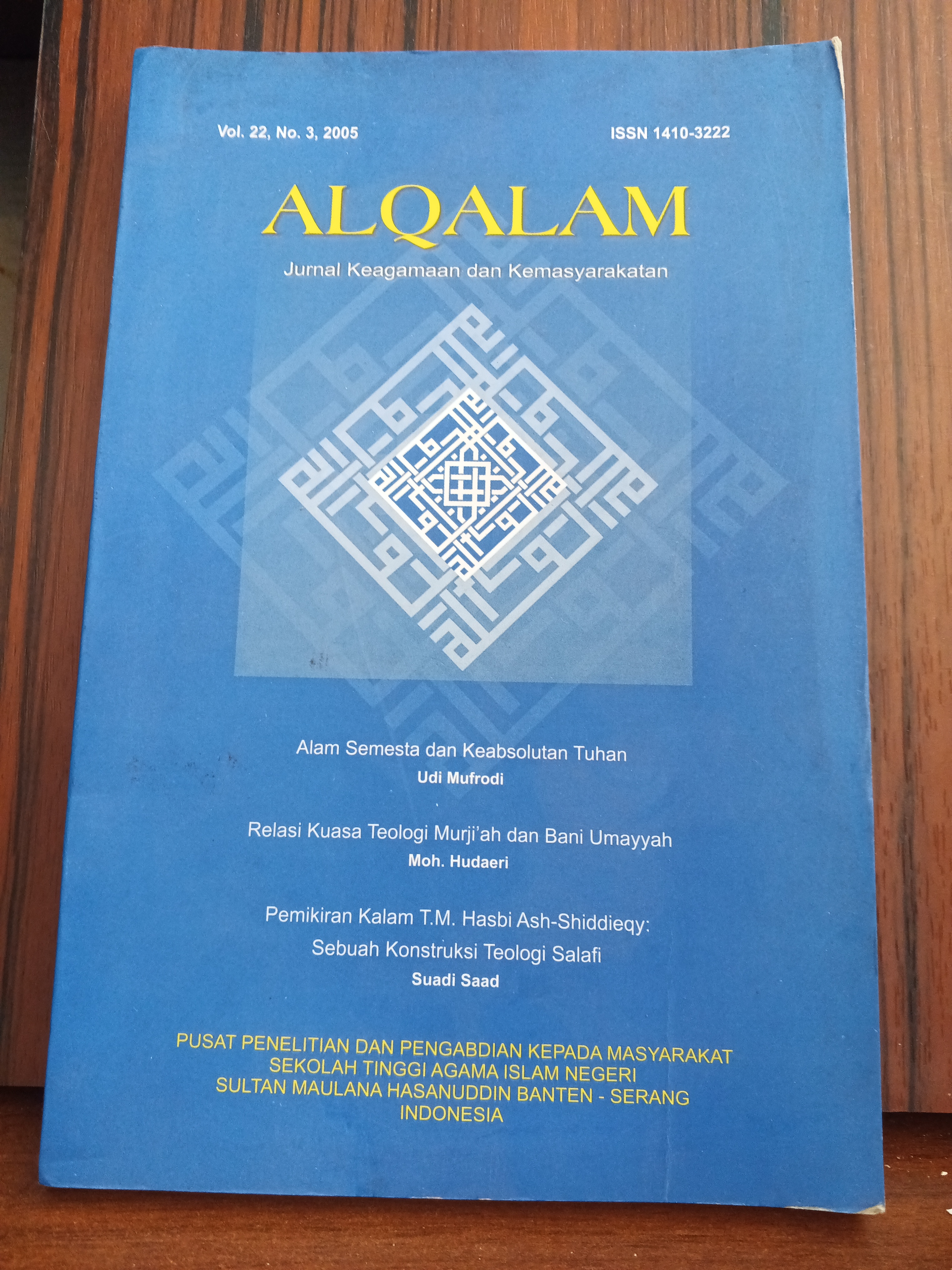 ALQALAM jurnal keagamaan dan ke masyarakat vol 22 no 3 2005