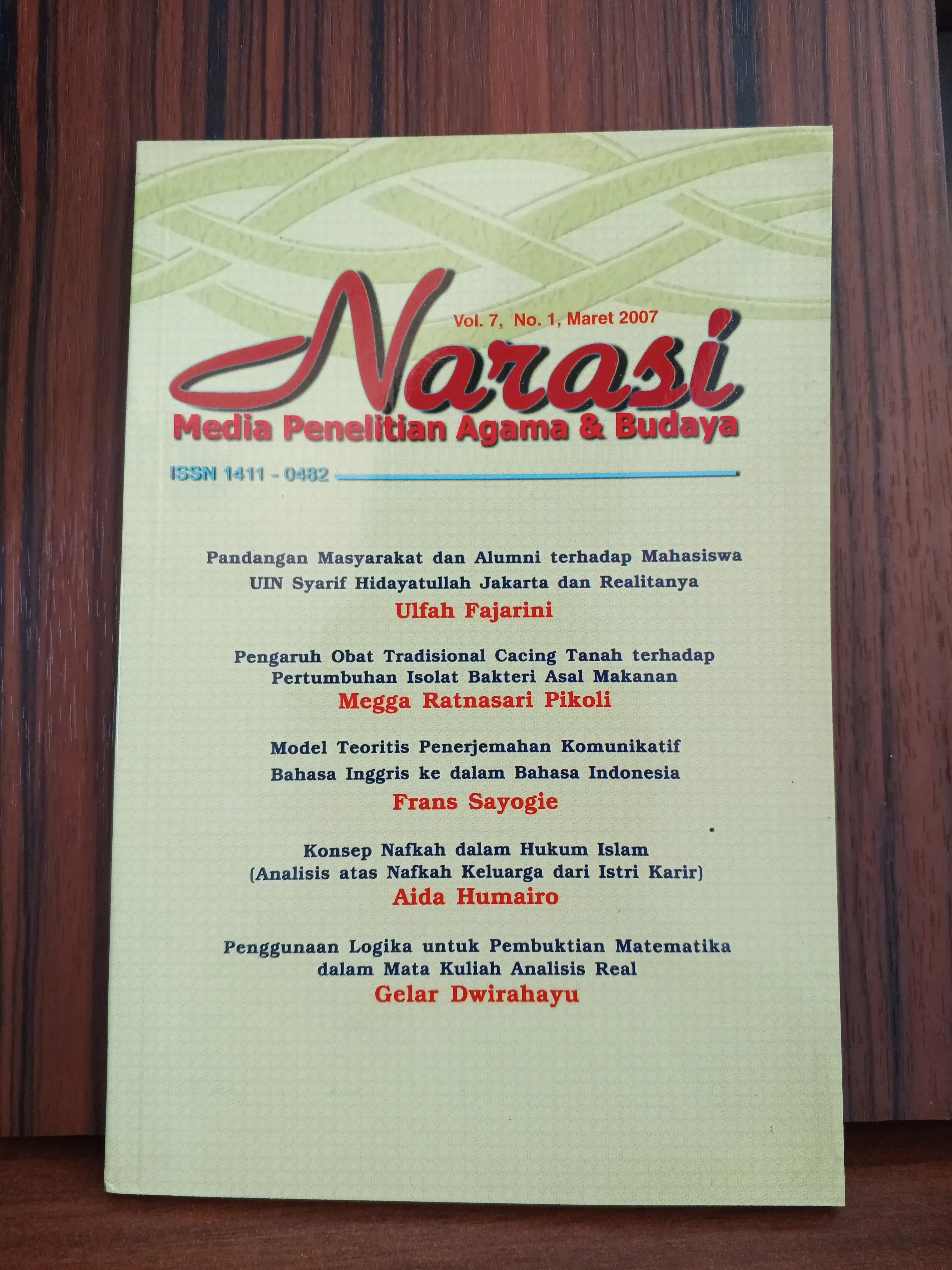 NARASI media penelitian agama dan budaya